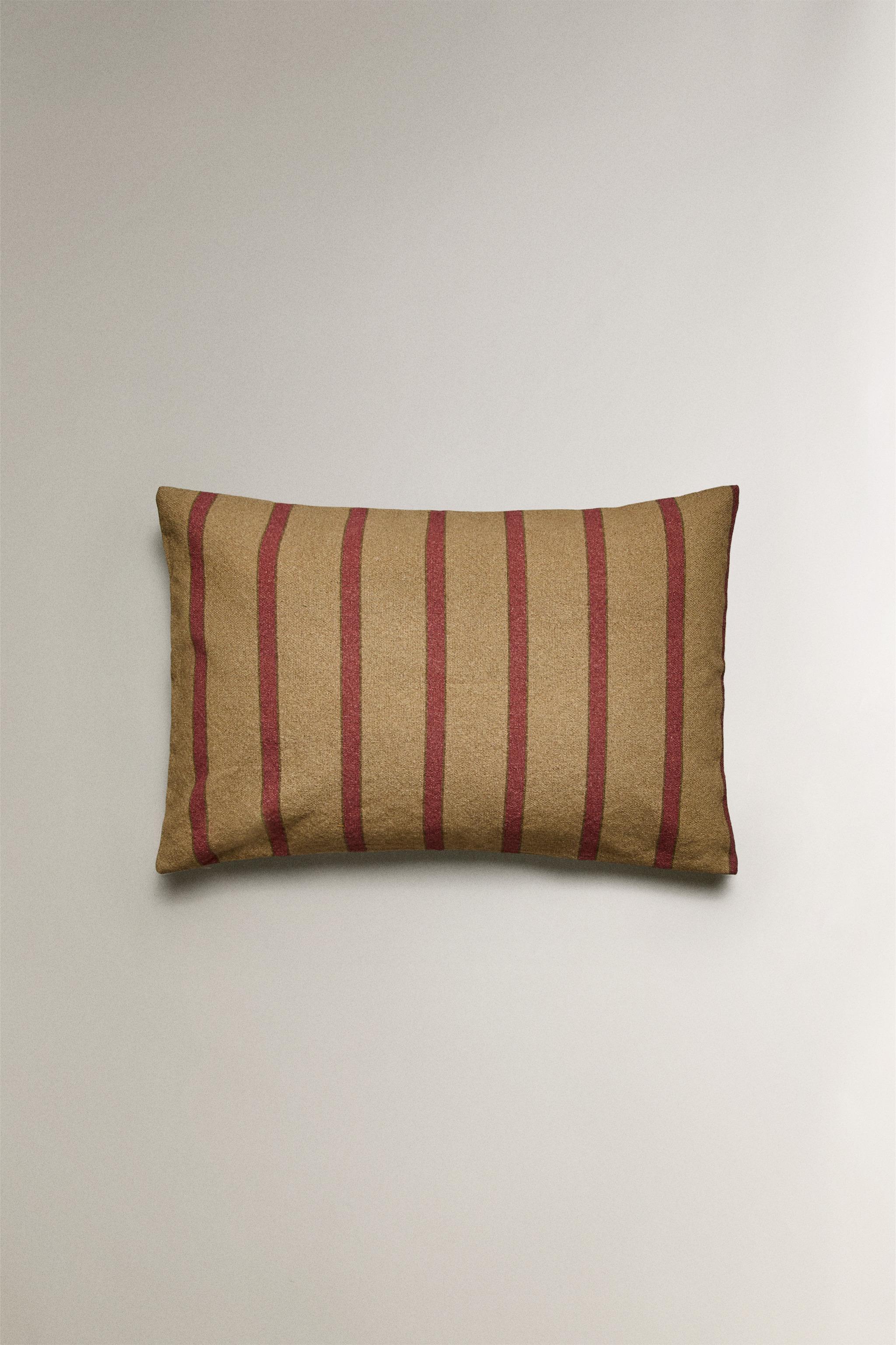 STRIPED THROW PILLOW COVER